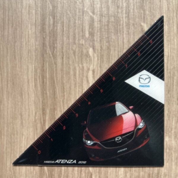 非売品 マツダ MAZDA アテンザ ATENZA 2012 三角定規 中古 ノベルティー ノベルティグッズ 物差し 文房具