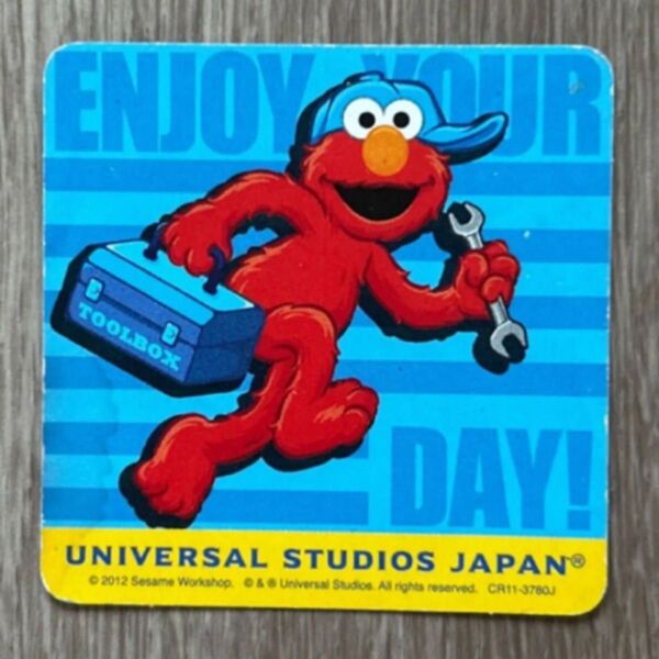 超激レア 入手困難品 USJ メンテナンスクルー シール ステッカー エルモ モッピー セサミストリート 非売品 ユニバ