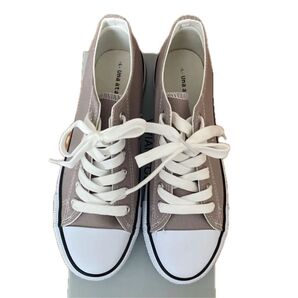 キャンバスローカットスニーカー グレー Lサイズ
