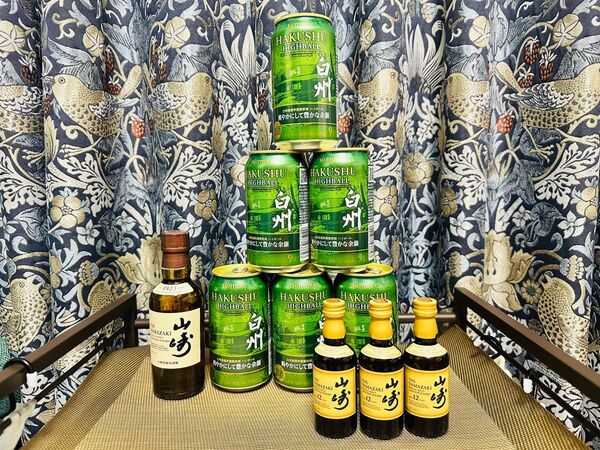 白州ハイボール、山崎 飲み比べセット(白州350ml:6缶、山崎シングルモルト180ml、山崎12年:50ml 3本)