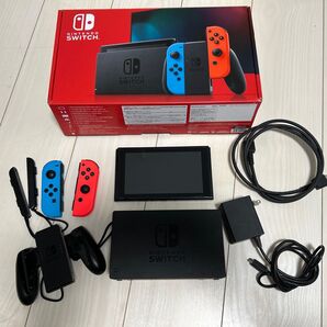 Nintendo Switch 本体 バッテリー強化モデル【完品・本体美品】箱有