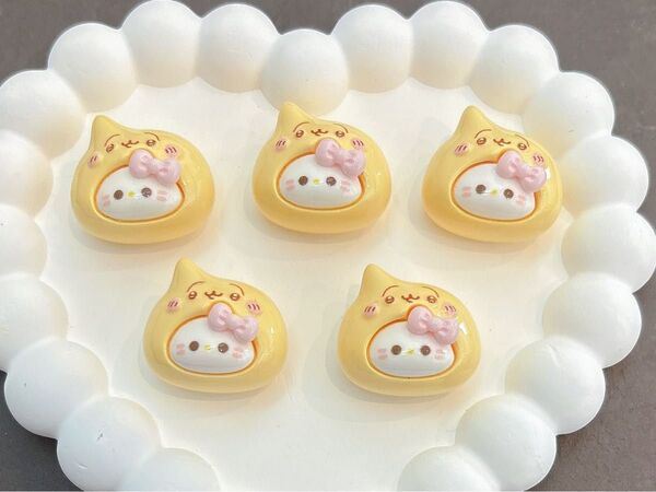 早い者勝ち 限定セール 超高品質 超可愛い デコパーツ プラパーツ ちいかわ&キティちゃん 団子5個 お菓子