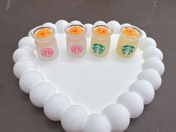 早い者勝ち 限定セール デコパーツ プラパーツ スタバ マンゴー フラペチーノ 各2個→4個