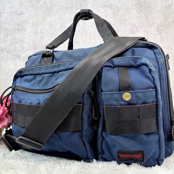 【美品】 ブリーフィングc-3liner ライナー ネイビー 2way ビジネス ショルダーバッグ ハンドバッグ BRIEFING