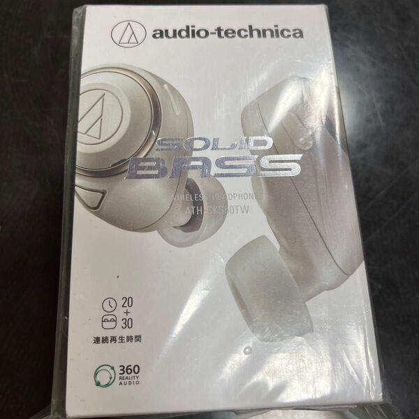 SALE audio-technica ワイヤレス イヤホン ATH-CKS50TW ベージュ 新品未開封 オーディオテクニカ