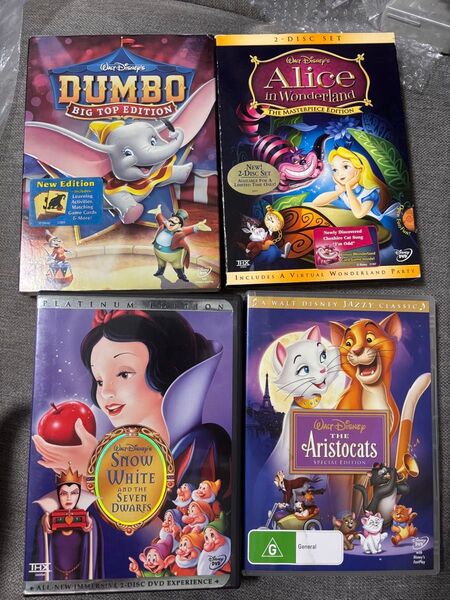 レア ディズニー 海外版 DVD アリス 白雪姫 ダンボ おしゃれキャット