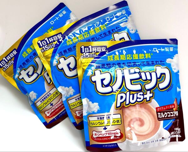 セノビックプラス3袋 ミルクココア味 カルシウム ロート製薬