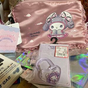 アベイル Avail どーりーみっくす なつめみく サンリオ マイメロディ レースつきポーチ アクリルカラビナ