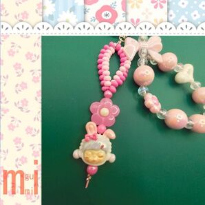 ピンクリボン キーホルダー キーチャーム migumi アクセサリー ハンドメイド