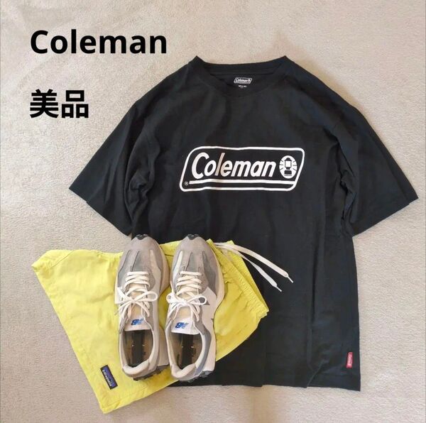コールマン 胸ロゴ クルーネック 半袖Tシャツ 黒 ブラック 美品 状態良