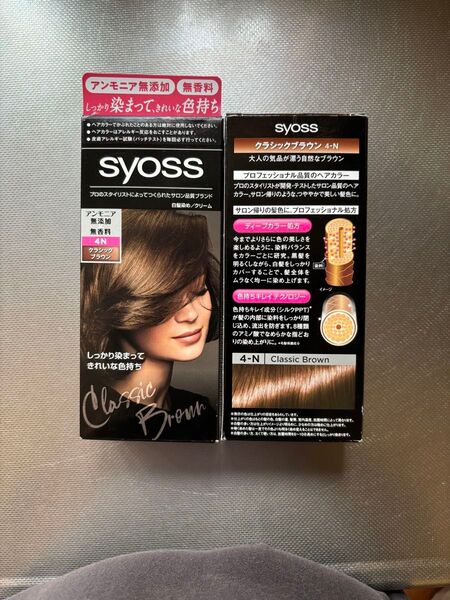 syoss サイオス ヘアカラー 白髪染め 4N クラシックブラウン 2個セット