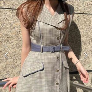 レディアゼル バックセーラーカラー ノースリーブワンピース