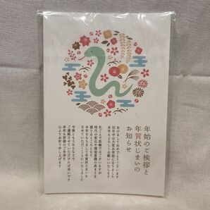 年賀状じまい2025(新年お知らせ)私製10枚入り ヘビ
