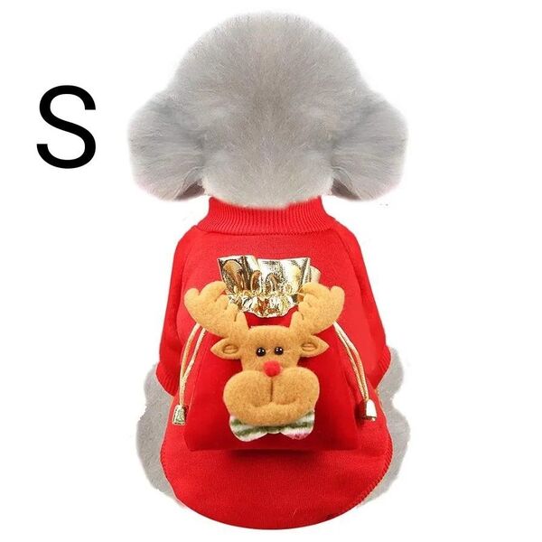 クリスマス 犬服 猫服 秋 冬 暖かいセーター ラッキーバッグ ポケット 犬服 ドッグウェア ペットグッズ 秋冬