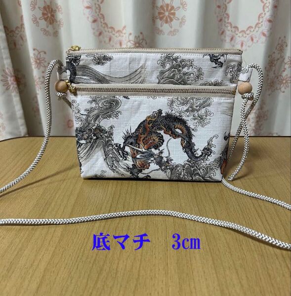 ★ お祭りポシェット 入れ口、2ヶ所(Wファスナー)★ お祭り、神輿