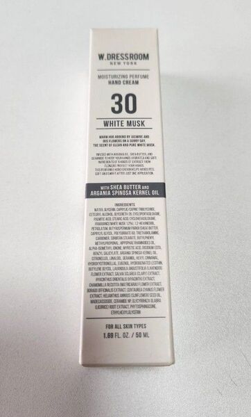 【新品】W.DRESSROOM ハンドクリーム 30 ホワイトムスク 50ml