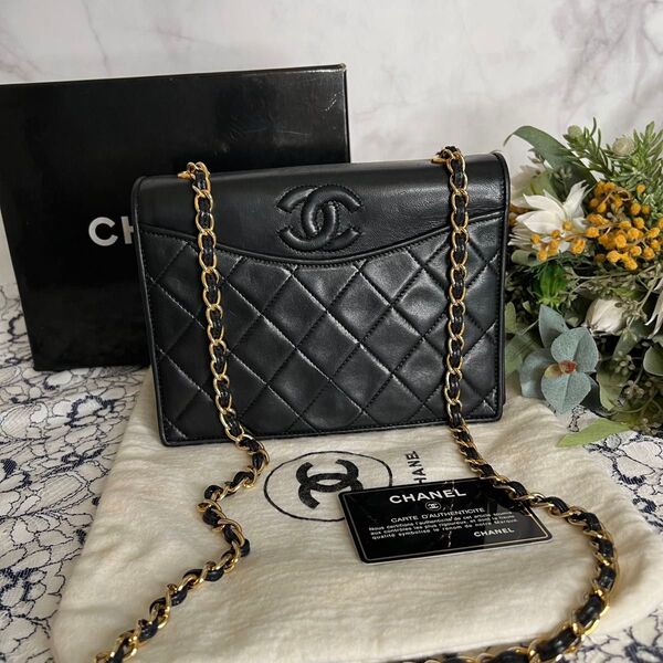 CHANEL シャネル【美品】ビンテージ フラップ チェーンショルダーバッグ