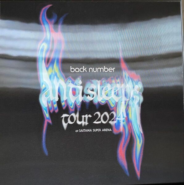 back number anti sleeps tour 初回限定盤DVD