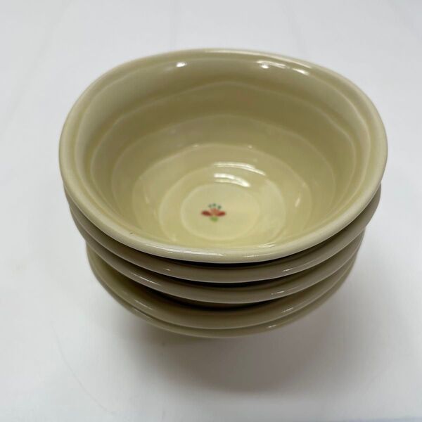 小鉢 小皿 5枚セット 花絵 高台 薬味 珍味 前菜皿 デザート Φ9.5cm