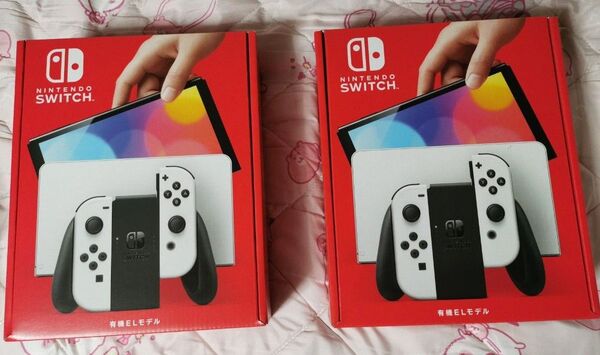 【2台】Nintendo Switch(有機ELモデル) Joy-Con(L)/(R) ホワイト 本体【新品未開封】