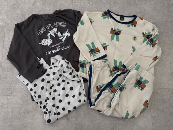 キッズ 長袖 長ズボン パジャマ セットアップ futafuta moimoln