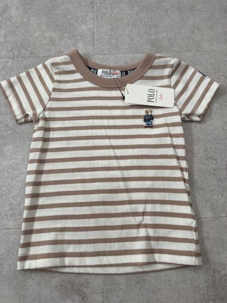 【新品】 POLO Baby ベージュ ボーダー Tシャツ 半袖