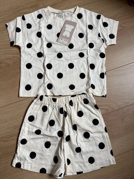 【新品】 半袖Tシャツ ハーフパンツ 上下セット セットアップ パジャマ 綿100% 100cm