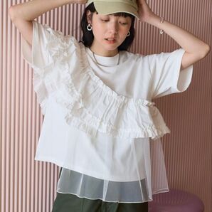 【新品】FREAK'S STORE Tシャツ フリルチュールドッキングTシャツ 2025 Spring & Summer item
