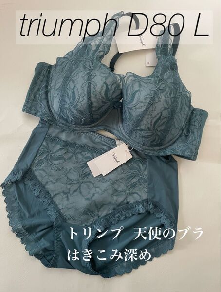 新品 D80 L トリンプ Triumph 天使のブラ スリムライン582 ブラジャー ショーツ