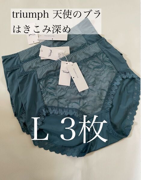 新品 L3枚 トリンプ Triumph 天使のブラ スリムライン582 はきこみ深めショーツTR582