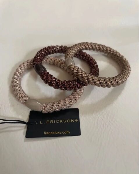 人気カラー 新品 フランスラックス ヘアゴム ポニーテールチューブ3本
