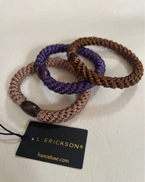 人気カラー 新品 フランスラックス ヘアゴム ポニーテールチューブ3本