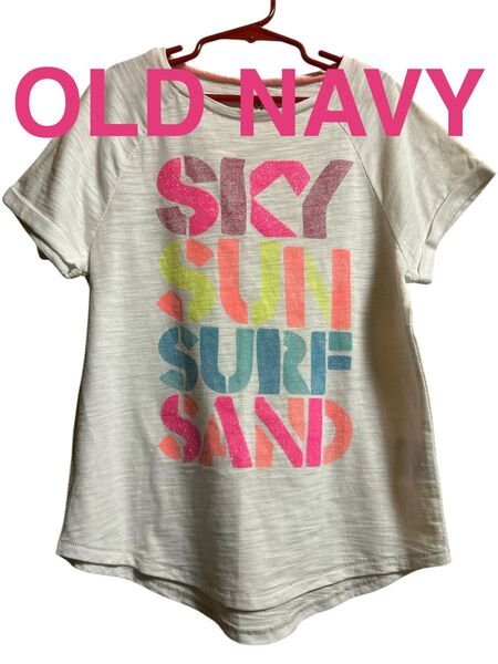 M OLD NAVY カラフル古着風Tシャツ Mサイズ(130)