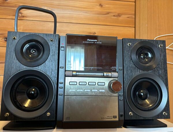 ジャンク品 Panasonic SA-PM77MDCDMDカセットミニコンポ