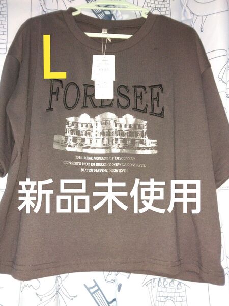 クーポンで500円引き!新品未使用 レディース 半袖Tシャツ Lサイズ 婦人服 トップス チャコールグレー カジュアル カットソー