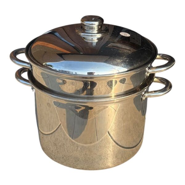 パスタ鍋 パスタポット 蒸し器 茹で籠 調理器具 24cm ステンレス製