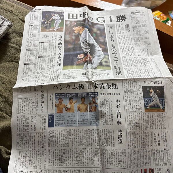 2010年10月29日 読売新聞 田中将大投手 読売ジャイアンツ