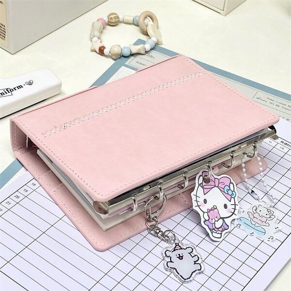 ミニ6 pocket A7 サイズ システム手帳カバー all in one 2つの金属リング