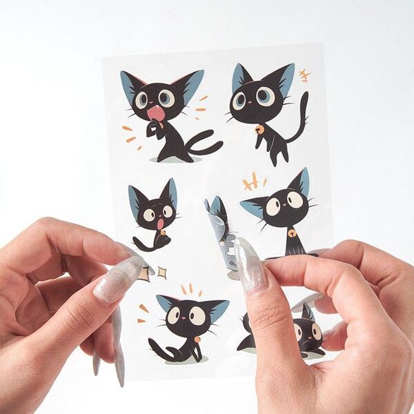 人気!再入荷!新!C96 ハジミ猫 可愛 ねこ ステッカー コラージュ素材 シール