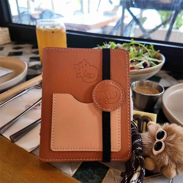 おすすめ!ミニ6 pocket A7 サイズ システム手帳カバー all in one 2つの金属リング HY2