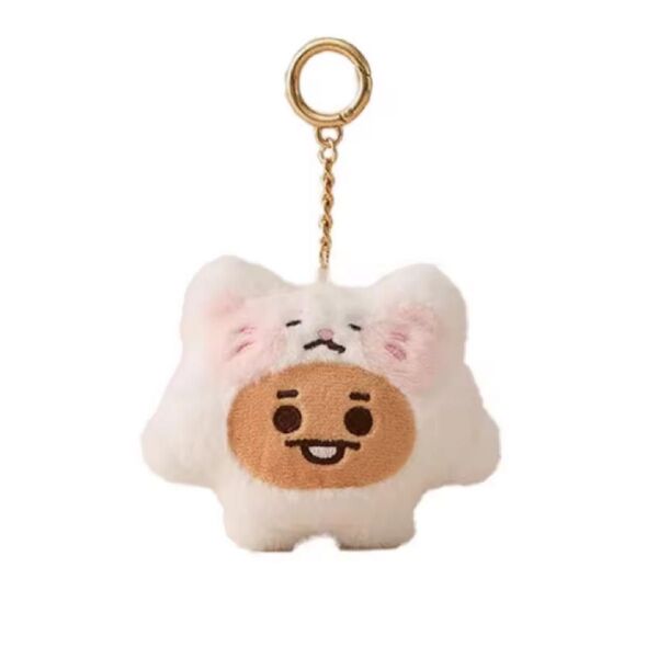 BT21 SHOOKY FLUFFY ベビーぬいぐるみキーリング BTS マスコットキーホルダー