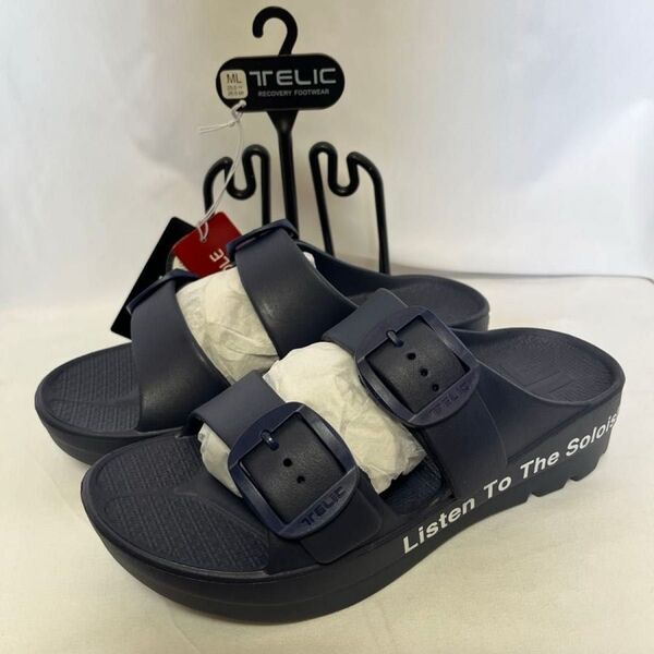 新品 タカヒロミヤシタ ザソロイスト×TELIC リカバリー サンダル ML コラボ ネイビー