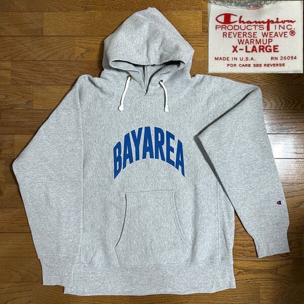 希少XL/ロフトマン別注/復刻赤タグ/USA製/Champion/RW/パーカー