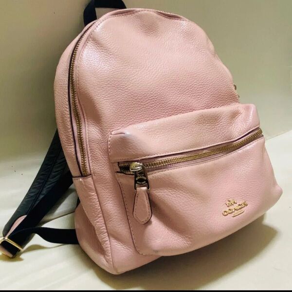 COACH コーチ リュック バックパック レザー ピンク