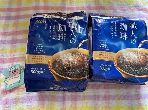 おぱんちゅうさぎだいかっとステッカー1枚 UCC 職人の珈琲 まろやか味のマイルドブレンド 2個