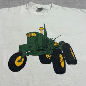 90s ジョンディア トラクター イラストt 企業t ビンテージt 袖裾シングル FRUIT OF THE LOOM