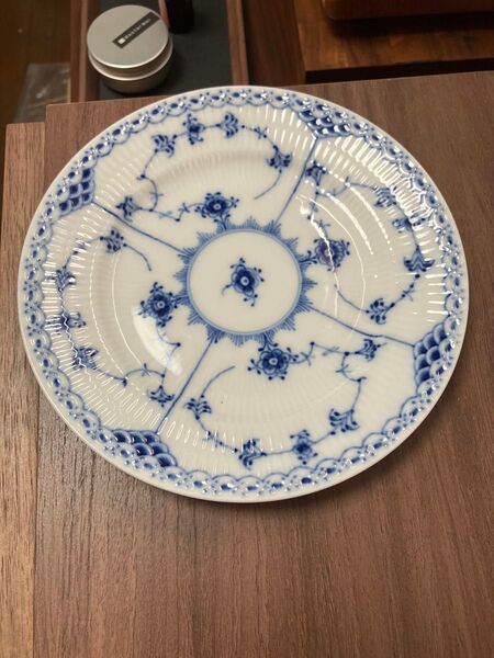 ラスト一枚 ロイヤルコペンハーゲン ブルーフルーテッド ハーフレース17cm ROYAL COPENHAGEN プレート