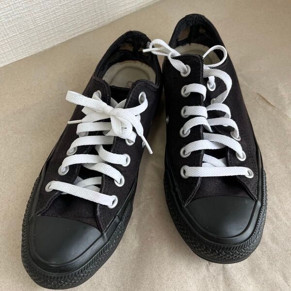 CONVERSE ALL STAR 黒ローカットスニーカー 23.5cm