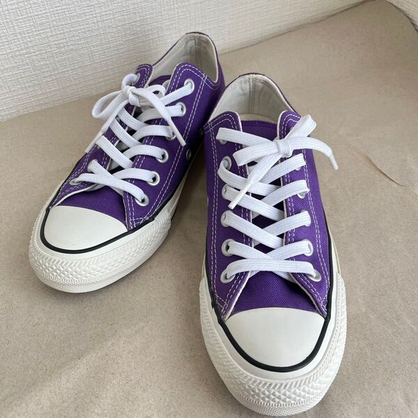 CONVERSE ALL STAR ローカットスニーカー パープル 23.5cm