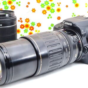Canon kiss x7☆スマホ転送♪☆超小型・軽量☆超望遠ダブルレンズ付き
